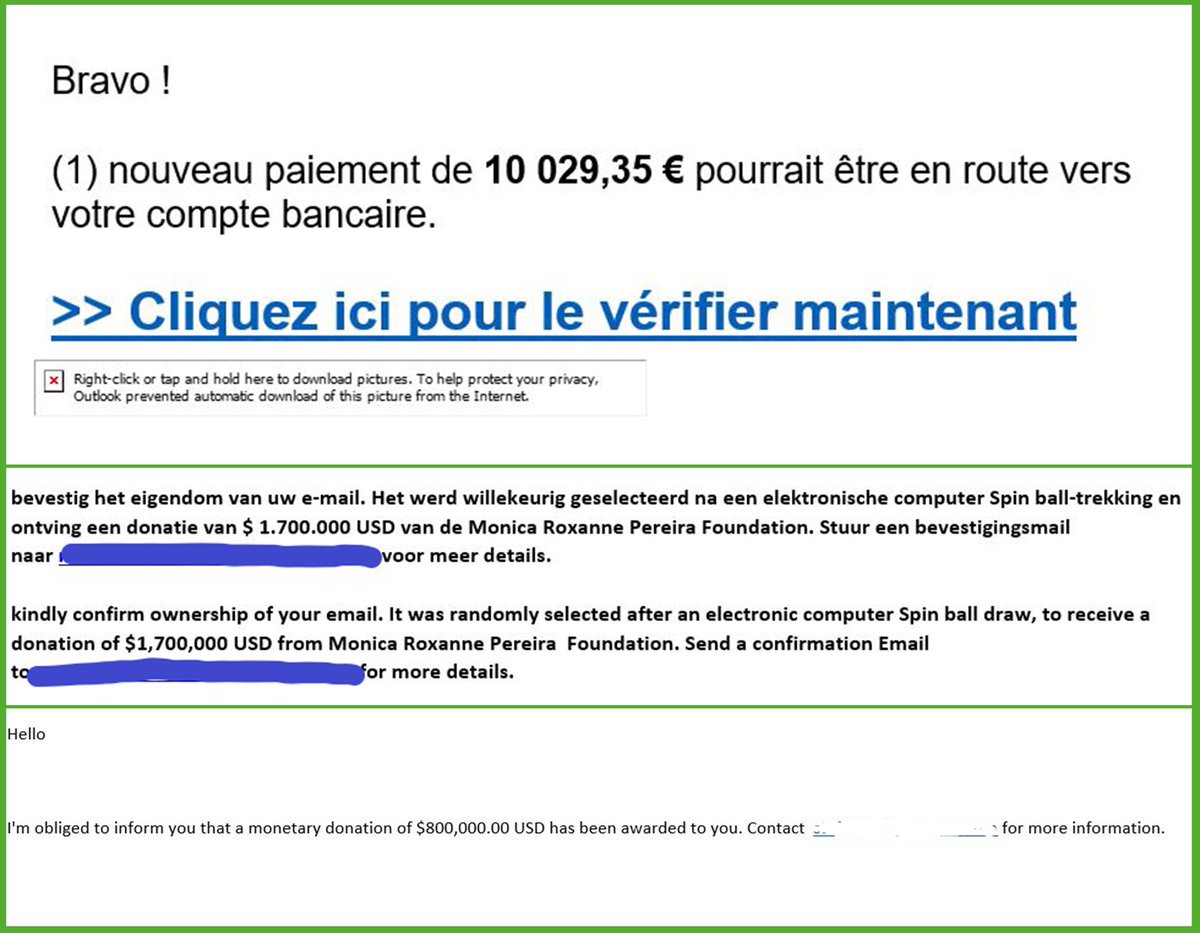 safeonweb_be's tweet photo. Krijg je een onverwacht bericht over een mooie prijs die je gewonnen hebt, een erfenis die met jou gedeeld zal worden of een andere gekke manier om snel rijk te worden? Als het te mooi is om waar te zijn, is het allicht niet waar!

➡️ https://t.co/GjlYGzNLA2 https://t.co/HrTA60JzzM