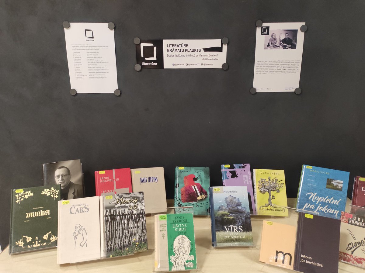 Sākot ar 2023. gada 7. janvāri raidījums "Literatūre" skatāms LTV1 ēterā katru otro sestdienu, pussešos vakarā un interneta platformā "Replay.Iv". Aicinām literatūres grāmatu izstādi apskatīt arī mūsu bibliotēkas telpās. #raidījumsliteratūre