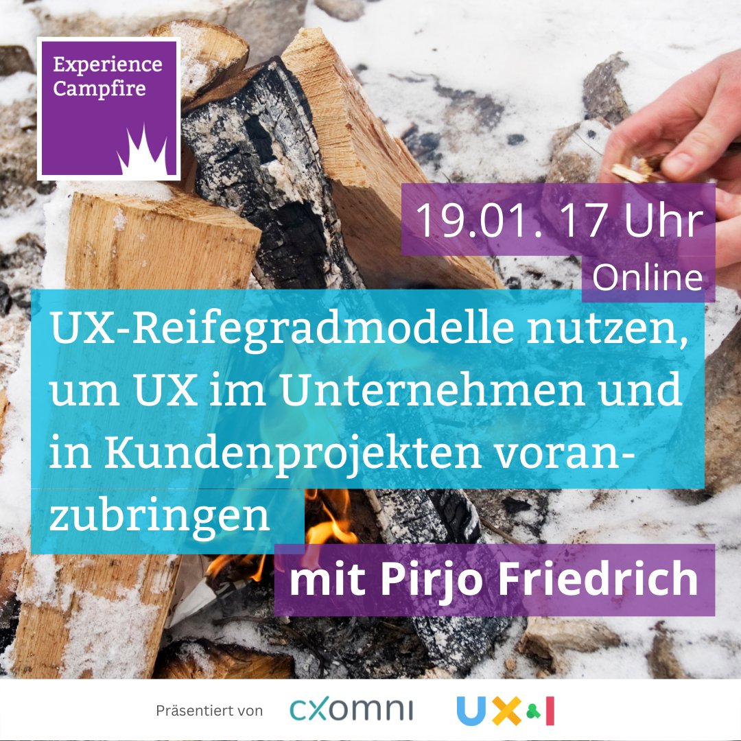 UX-Reifegrade kann man nicht messen, der Prozess ist das Ziel. 

Eine kurze Zusammenfassung des Experience Campfires zu UX-Reifegradmodellen in Dienstleistungsunternehmen mit Pirjo Friedrich &amp; Andrea Nutsi von msg. 👉 user-experience-blog.de/2023/01/nicht-…

#ux #userexperience #uxmaturity