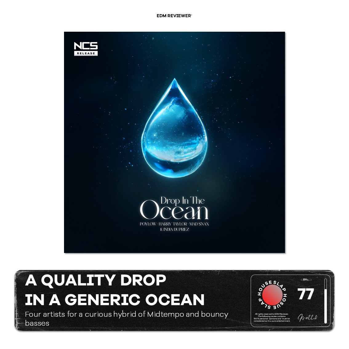 EDM Reviewer (@reviewertweet) on Twitter photo 💧 MAD SNAX x <a href="/india_dupriez/">india duprièz</a> x Poylow - Drop in the Ocean
➡️ 77/100
• Unique blend of Midtempo and Slap House
• Elegant vocal and pizzicato lead
• A refreshing take on the Slap House genre
READ THE REVIEW HERE ⬇️
ow.ly/Eeaj50MvRzj 💧 MAD SNAX x <a href="/india_dupriez/">india duprièz</a> x Poylow - Drop in the Ocean
➡️ 77/100
• Unique blend of Midtempo and Slap House
• Elegant vocal and pizzicato lead
• A refreshing take on the Slap House genre
READ THE REVIEW HERE ⬇️
ow.ly/Eeaj50MvRzj