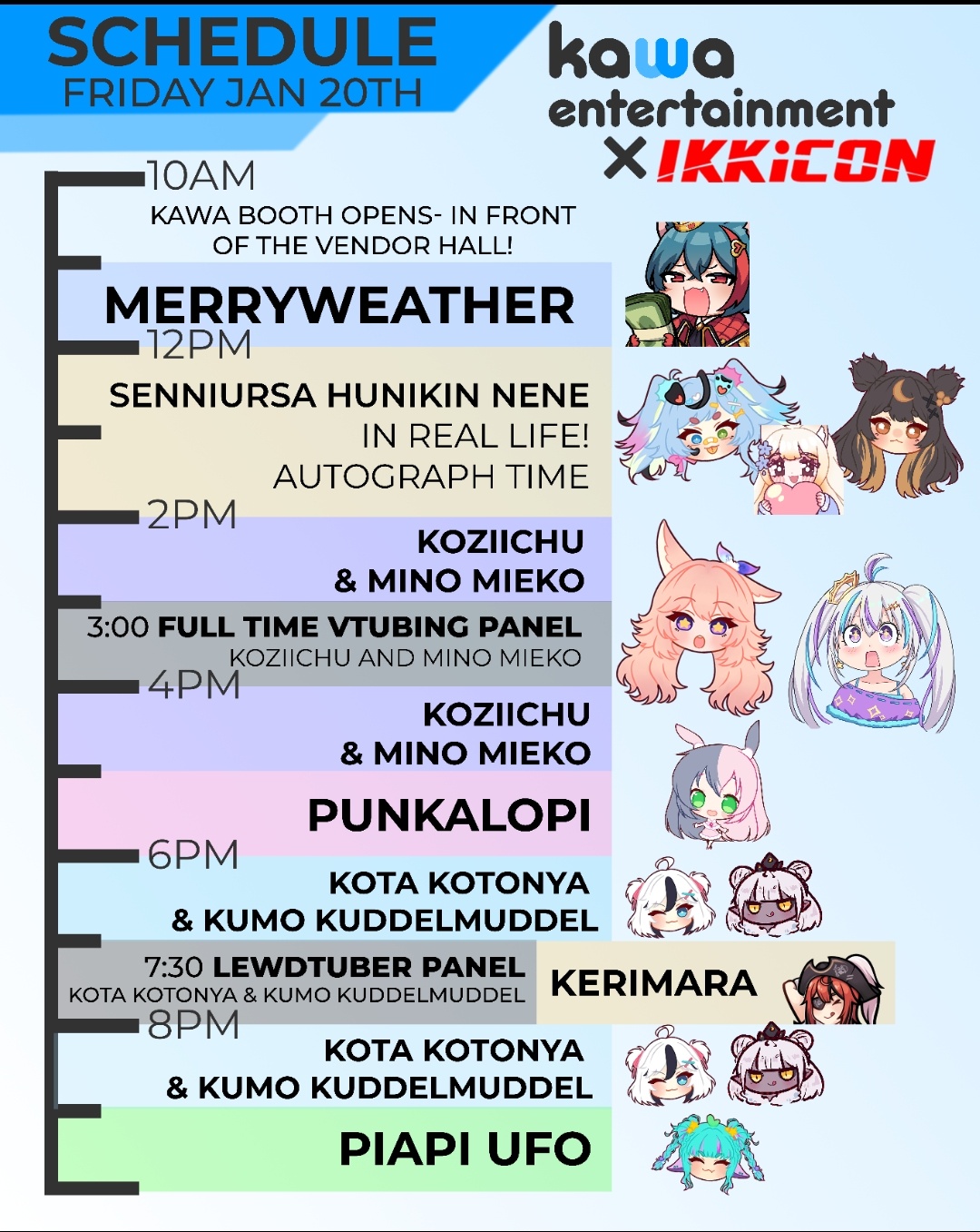 Kawa Entertainment 「VTuber Agency」 on Twitter "[Meet & Greet Schedule