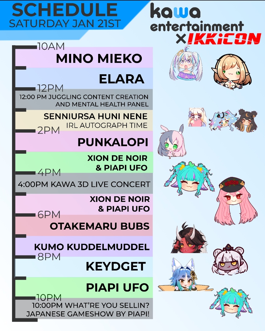 Kawa Entertainment 「VTuber Agency」 on Twitter "[Meet & Greet Schedule