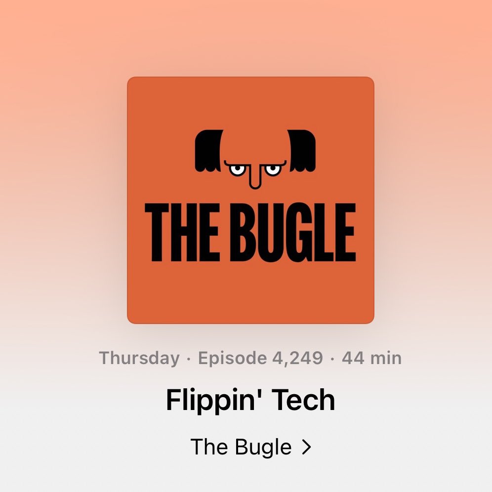 Very happy to have made my debut on  the <a href="/hellobuglers/">The Bugle</a> podcast.
Tech. Italy. It’s got it all.
Listen here: thebuglepodcast.com