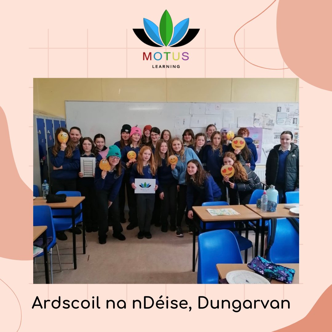 Well done to the students in Ardscoil na nDéise in Dungarvan who took part in our workshop this week. It was a pleasure to teach you all👏

#EmotionalIntelligence #MotusMovement #Mentalhealtheducation