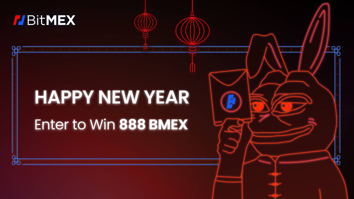 BitMEX's tweet photo. 🧧 #LunarNewYear #Giveaway 🧧

As we leap into the Year of the 🐇, we’re giving away 𝟖𝟖𝟖 $BMEX to 𝟖 lucky KYC’d users on BitMEX. 

How to enter:

1️⃣ Follow @BitMEX
2️⃣ Like + RT this post 
3️⃣ Tag your fave crypto community/ influencer in the RT

⏳Ends on 30 Jan at 23:59 UTC https://t.co/LJKRqs9UHA