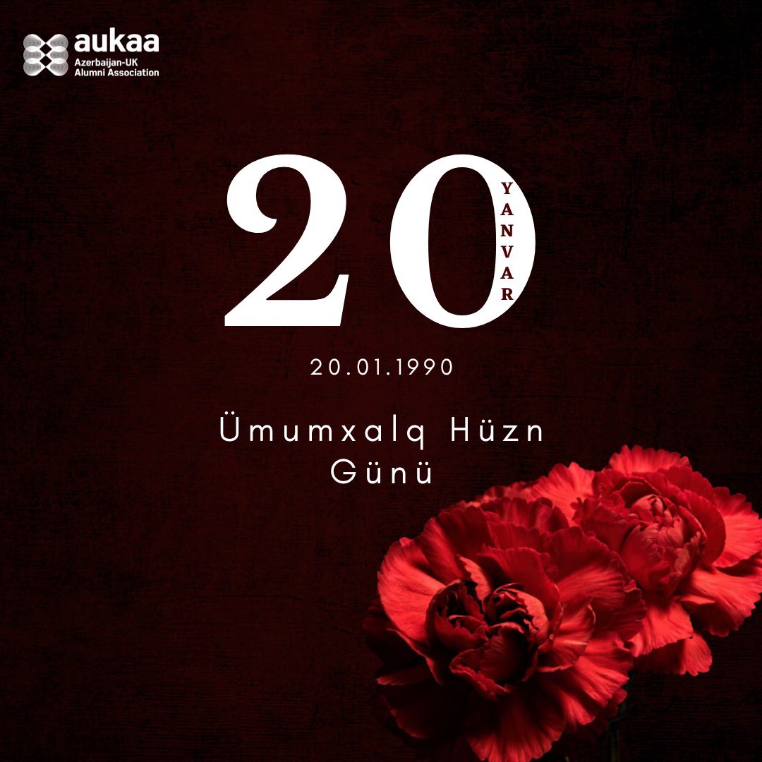 🇦🇿 Azərbaycanın suverenliyi uğrunda canlarını fəda etmiş 20 yanvar şəhidlərini dərin hörmət və ehtiramla yad edirik!

🇬🇧 Commemorating with respect and honor the memory of all Martyrs who sacrificed their lives for the independence of Azerbaijan.

#BlackJanuary #20January1990
