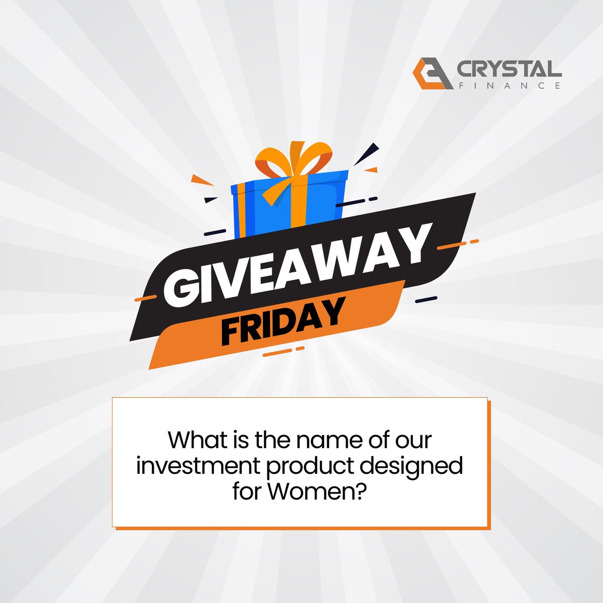 Urgent 2k anyone? Simply drop your comments on our Instagram page.

Hint: The answer is on our page 😉

#GiveawayFriday #CrystalFinanceng