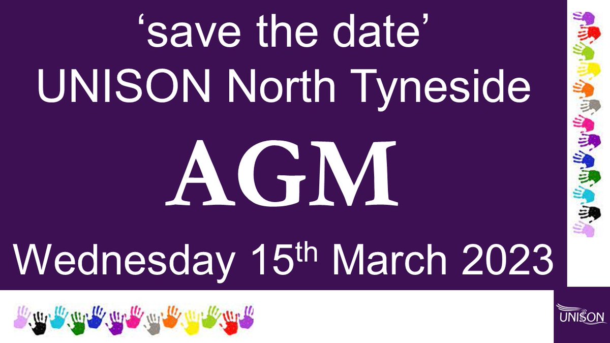 UNISON_NT's tweet photo. The AGM is an important meeting for all members. It provides an opportunity for you to ask questions about the work of the union. 
Join UNISON today https://t.co/n1ohNykHAa 
Contact Unison@northtyneside.gov.uk https://t.co/SWRTeJzas0