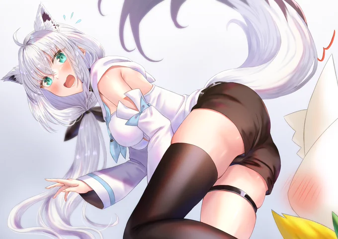 どわぁ～どこ見てるんですかぁ#絵フブキ 