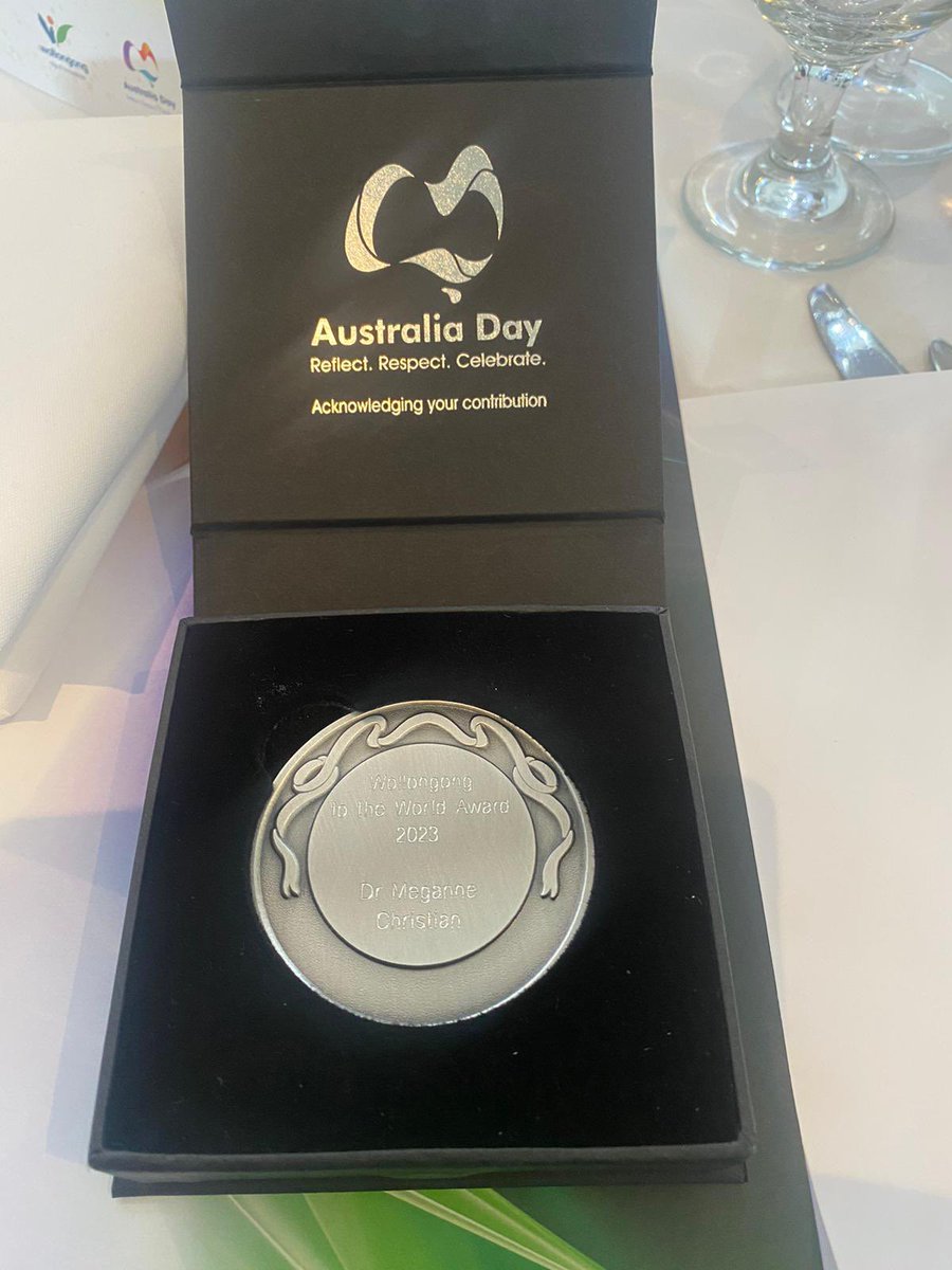astro_meganne's tweet photo. Honoured to receive the “Wollongong to the World” #AustraliaDay #award from @Wollongong_City today. Thanks to my sisters for accepting it on my behalf, I wish I could have been there with you! https://t.co/ox4O2D4j7O