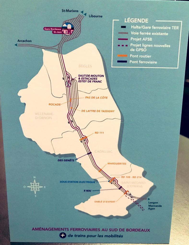 BeaujeanGarrido's tweet photo. ➕de 200 entreprises réunies pour appréhender les travaux 🚧 à venir sur le projet des Aménagements Ferroviaires au Sud #Bordeaux 🛤 et les retombées économiques à venir jusqu’en 2032. Avec l’Europe,
@PrefAquitaine33 @NvelleAquitaine @SNCFReseau @BxMetro https://t.co/ChXuUDrKcx