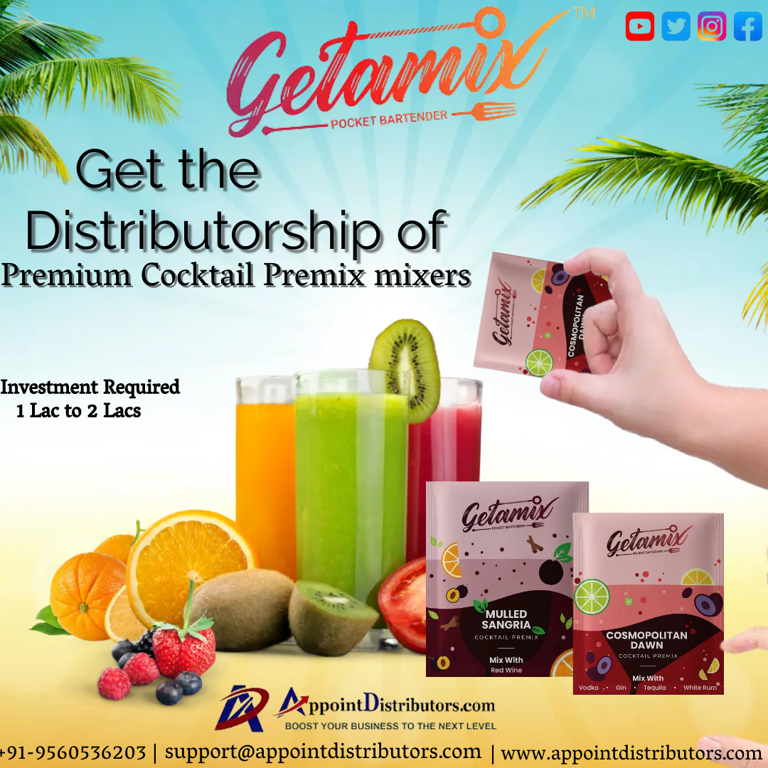 Appoint Distributors (@appointdistrib2) on Twitter photo Get the #Distributorship of Premium #Cocktail with a High-profit margin!
Visit: lnkd.in/dvmtmPsh
Call us: +91-9560536203
Mail: support@appointdistributors.com
#mocktails #drinks #liquor #mocktail #Premix #drinks #cocktailtime #distributor #manufacture #appointdistributors Get the #Distributorship of Premium #Cocktail with a High-profit margin!
Visit: lnkd.in/dvmtmPsh
Call us: +91-9560536203
Mail: support@appointdistributors.com
#mocktails #drinks #liquor #mocktail #Premix #drinks #cocktailtime #distributor #manufacture #appointdistributors