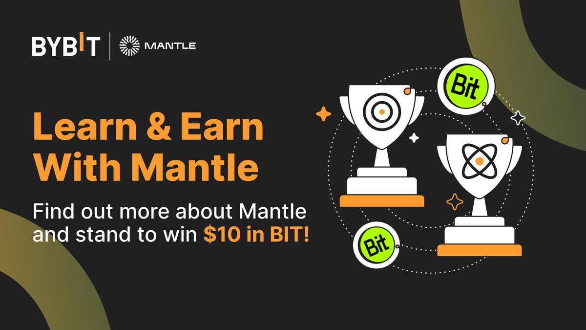 Bybit_Official's tweet photo. Introducing Mantle: an advanced, hyper-scaled blockchain solution that boosts scalability and security while offering faster finality and lower fees.

Interested to find out more? Participate in our quiz and get rewarded: https://t.co/tyz6dUWES4

#TheCryptoArk #BuildonMantle https://t.co/q5U3mF7f4n