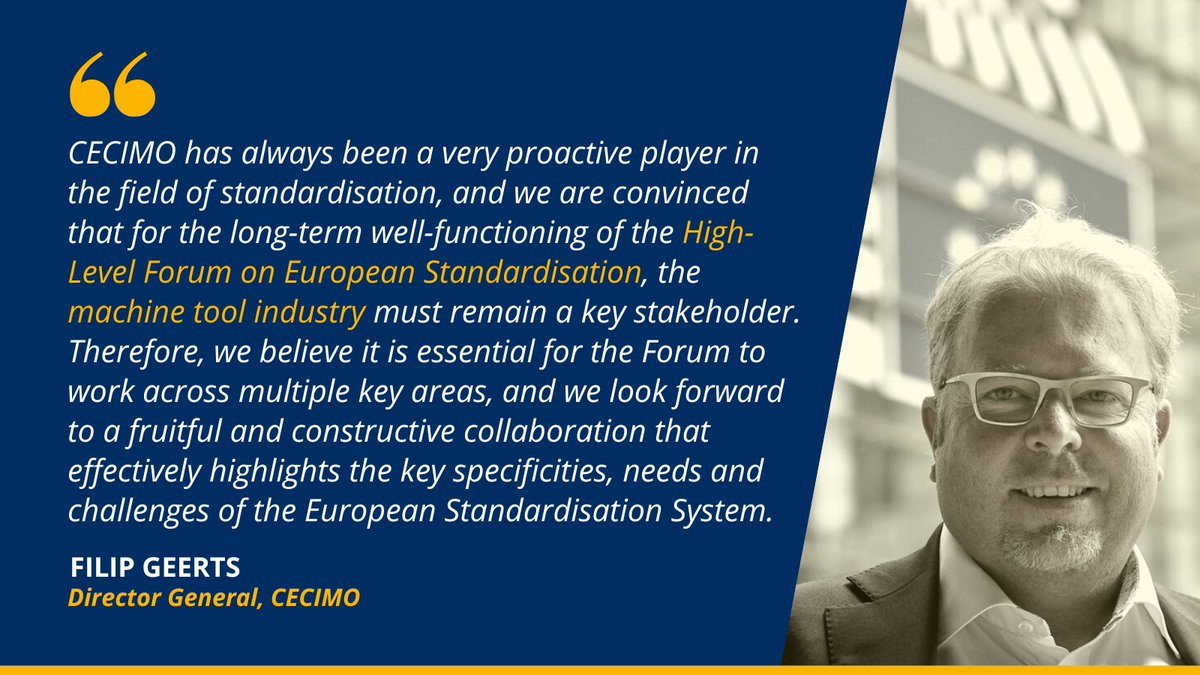 cecimo's tweet photo. As a member of the High-Level Forum on European Standardisation, we are delighted to take part in the kick-off meeting of the Forum &amp; support the @EU_Commission in identifying #standardisation priorities and challenges and contribute to the EU’s role as a global standard-setter. https://t.co/h7spkPN2G5