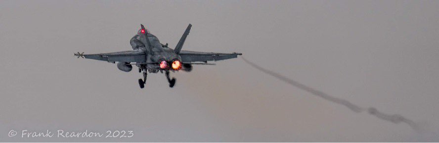 FrankReardon1's tweet photo. @RCAF_ARC @ARC_RCAF CF-18 Hornet 769 departing #Iqaluit #Nunavut on JAN.19.2023 #YFBSpotters #F18 #RCAF https://t.co/GT8B02hare