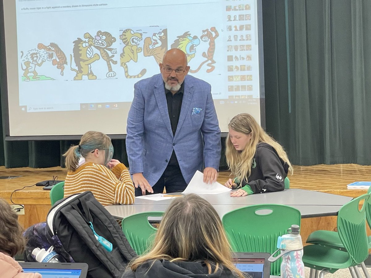 cindy_monroe's tweet image. @MRsalakas from Sidney, Australia visited GMS to share Top 10 in Generative AI to engage students/ enhance instruction. GMS teachers can meet with him again Friday during plan to learn about #MammothLearning. Next stop: keynoting @FETC in New Orleans!