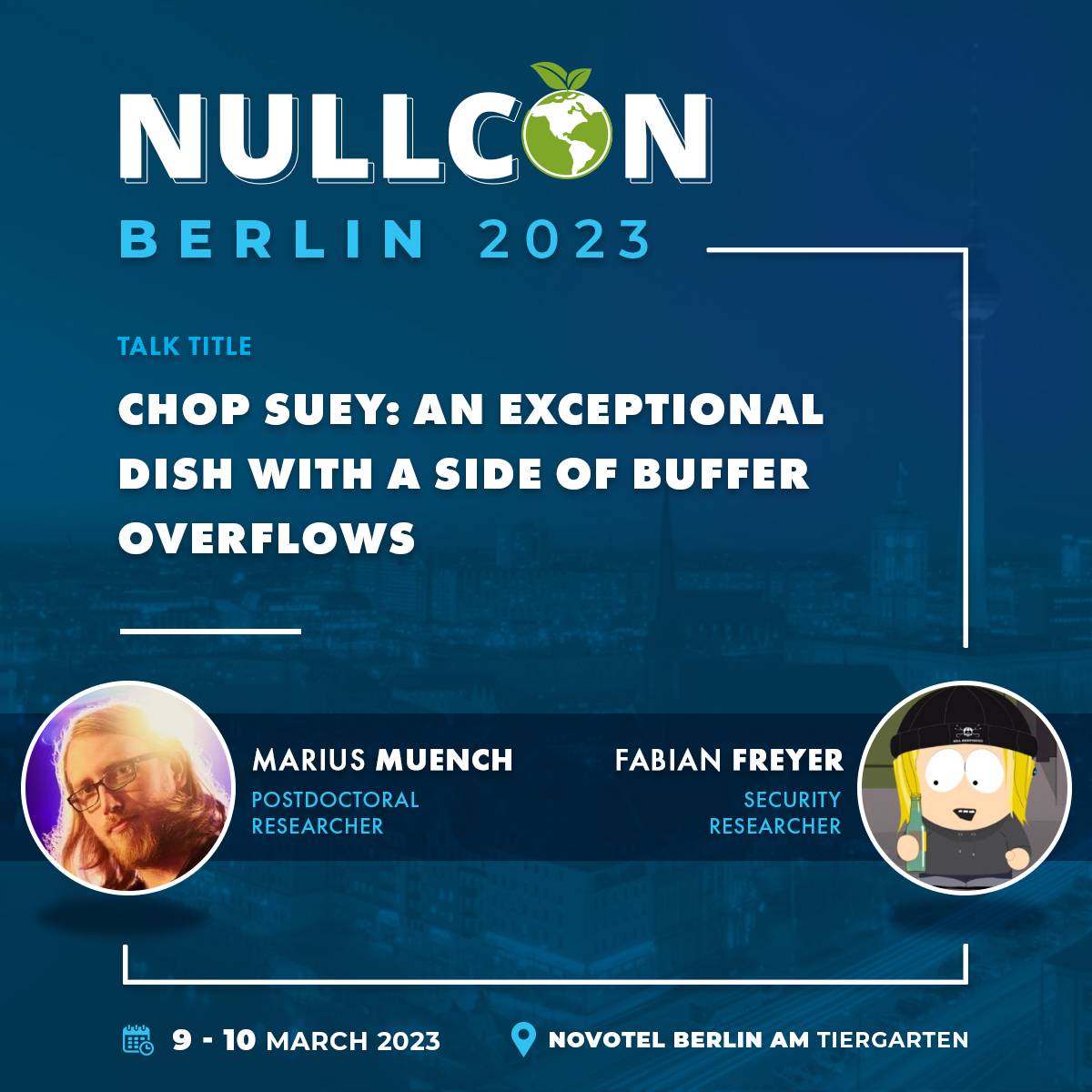 nullcon's tweet image. 🍜Chop Suey with #BufferOverflows!

💻Marius @nSinusR &amp;amp; Fabian @p1onk will share their journey of how they investigated exploit primitives in real-world software &amp;amp; built new exploits from old #bugs

For more insights  🎫👉bit.ly/3CnyEwE

#NullconDE2023 #Infosec