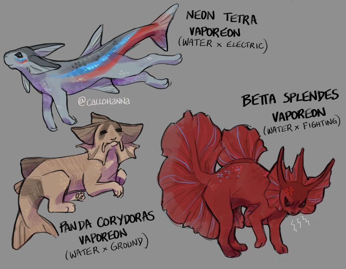 callohanna's tweet photo. Vaporeon X my fishes 🐟 https://t.co/edc89geuqZ
