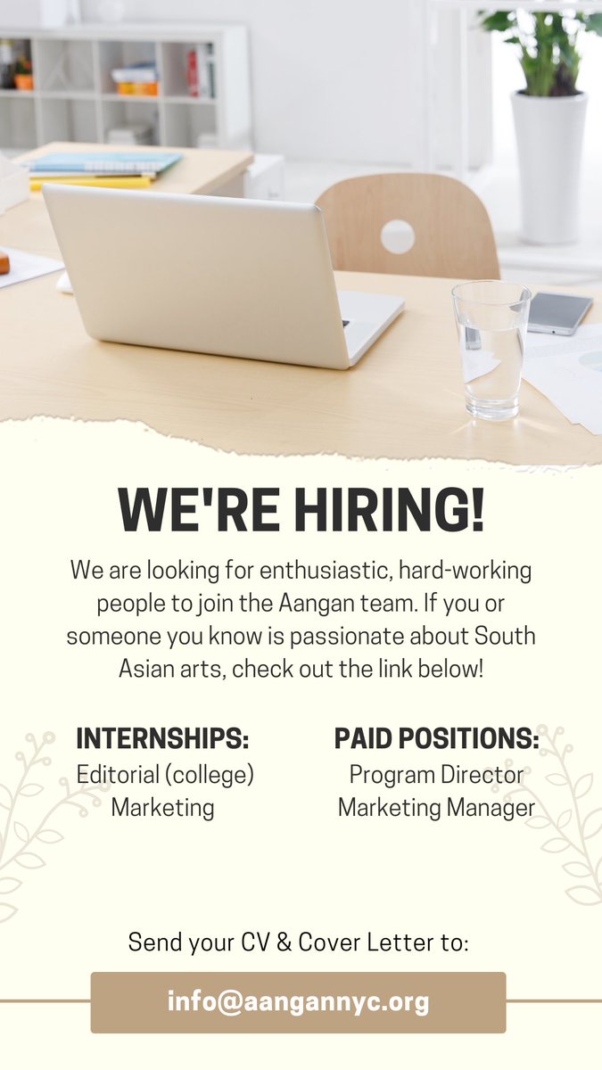 We’re hiring! Check out aangannyc.org/careers to learn more about our open positions.