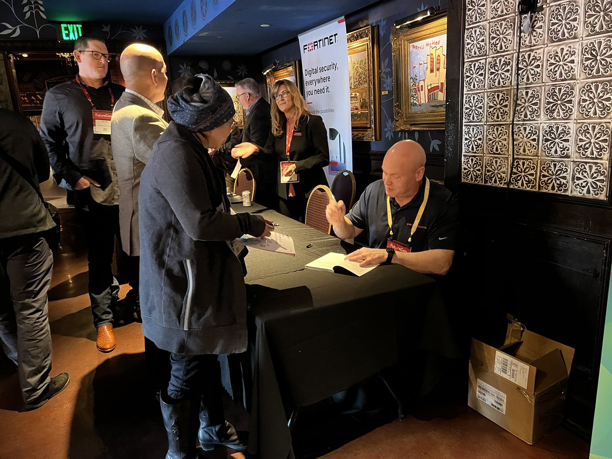PhillipWylie's tweet photo. I enjoyed participating on an author panel and doing a book signing at @FutureConHQ Dallas today. This was my first conference of 2023. @CyCognito @ITSPmagazine @WileyTech https://t.co/khGfk2aWms