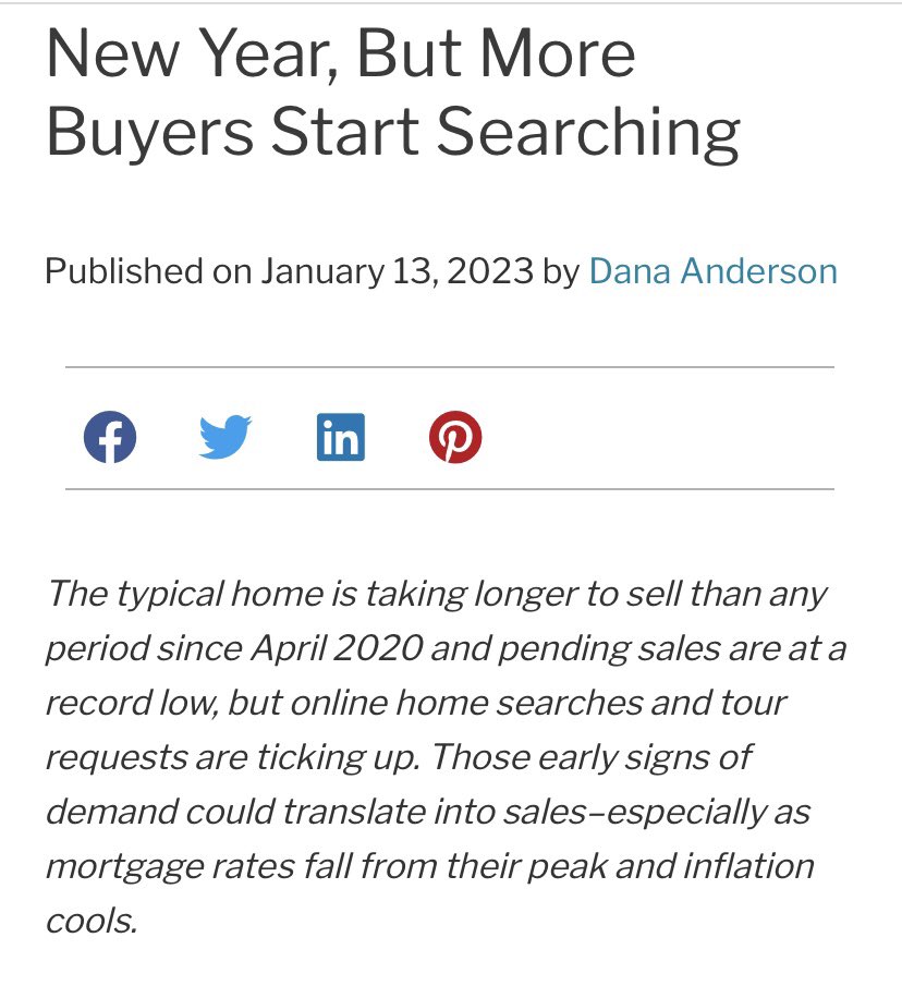 RealtorRaulA's tweet photo. Home Searches are up and mortgage applications are increasing. The latest data shows the 2023 housing market is off to a strong start. Online searches and tour requests are up according to a recent Redfin report. https://t.co/XgiY7y4XBJ
