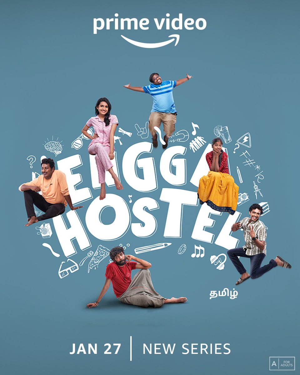 #EnggaHostel, Tamil version of TVF's #HostelDaze premieres Jan 27th on @PrimeVideoIN.

@TheViralFever @ArunabhKumar @vijaykoshy @uncle_sherry @CSathishCharan