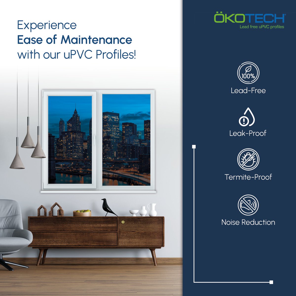 okotechupvc's tweet photo. Effortlessly elevate your home with Venster uPVC windows and doors. The sleek designs and numerous advantages will make any space look elegant.
#leadfree #leakproof #termiteproof #noisereduction #upvcwindows #upvcdoors #upvcprofiles #upvc #okotech https://t.co/PqkcAHTrjQ