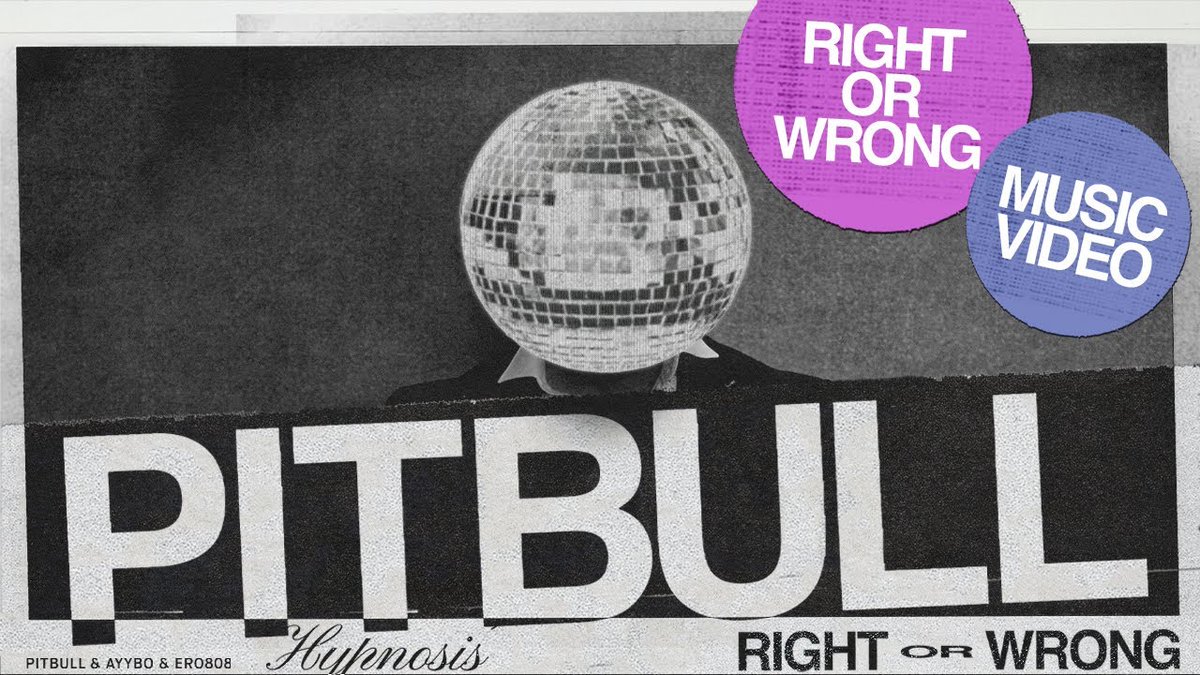 #NewMusicVideo: @pitbull's all new single '#RightOrWrong' w/ @AYYBOmusic & @ero_808 is OUT NOW, and accompanying the release is the OFFICIAL MUSIC VIDEO starring @TheMostBadOnes! Check it out on YouTube HERE 🔥🎥: youtu.be/sbRFbRyDE2g
