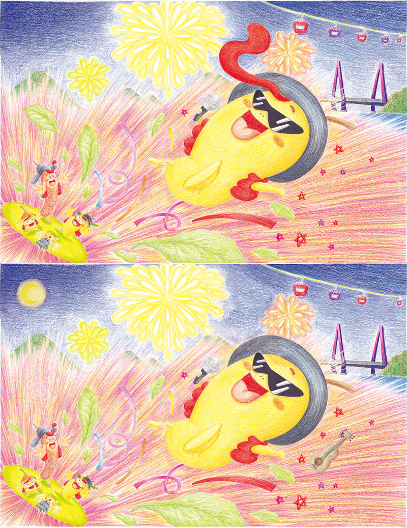 고래책빵의 마음빵빵 그림동화 20번째 도서
<씽씽 갓도그>에 수록된 삽화로
선보이는 틀린 그림 찾기입니다.

blog.naver.com/whalebbang/222…
​#여수 #핫도그 #씽씽갓도그 #그림 #틀린그림 #틀린그림찾기 #재미 #놀이 #도서추천 #어린이 #그림동화