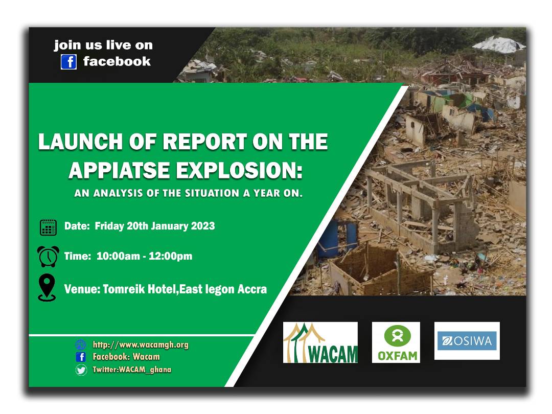 Join us as we launch a report on the Appiatse explosion:An analysis of the situation a year on.<a href="/oxfaminghana/">Oxfam in Ghana</a> <a href="/osiwa/">dzramado  Prince</a>