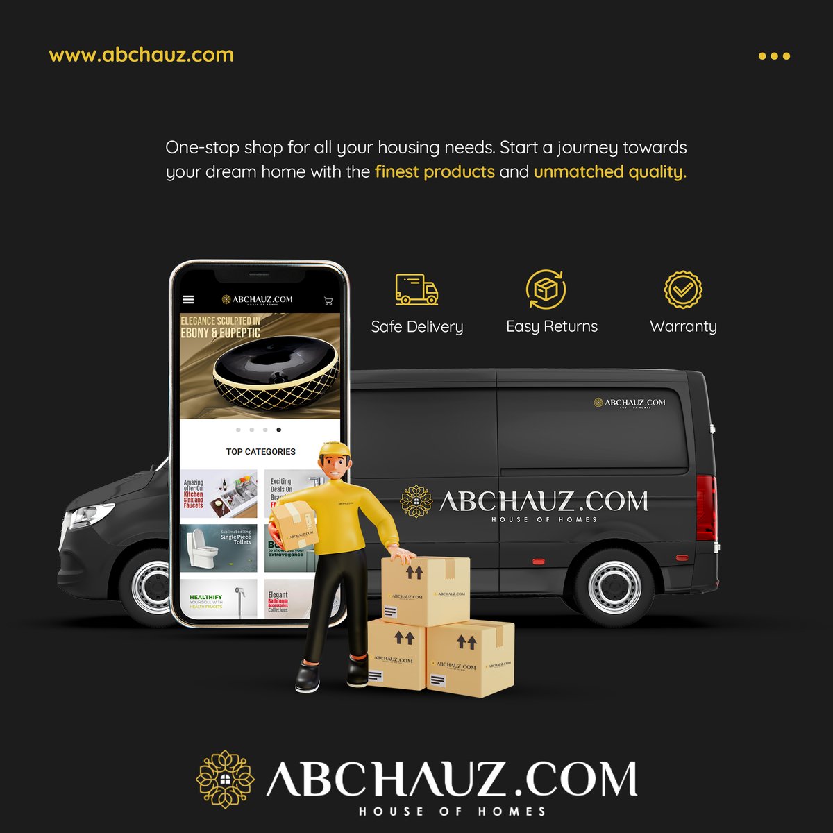 Check out our online store for building materials! 
Visit now and make your shopping easier.

#abchauzindia #ABCGroup #eCommerceWebsite #ecommercestore #Startup #ecommercestartup #buildingmaterials #bathroomfittings #homeconstruction