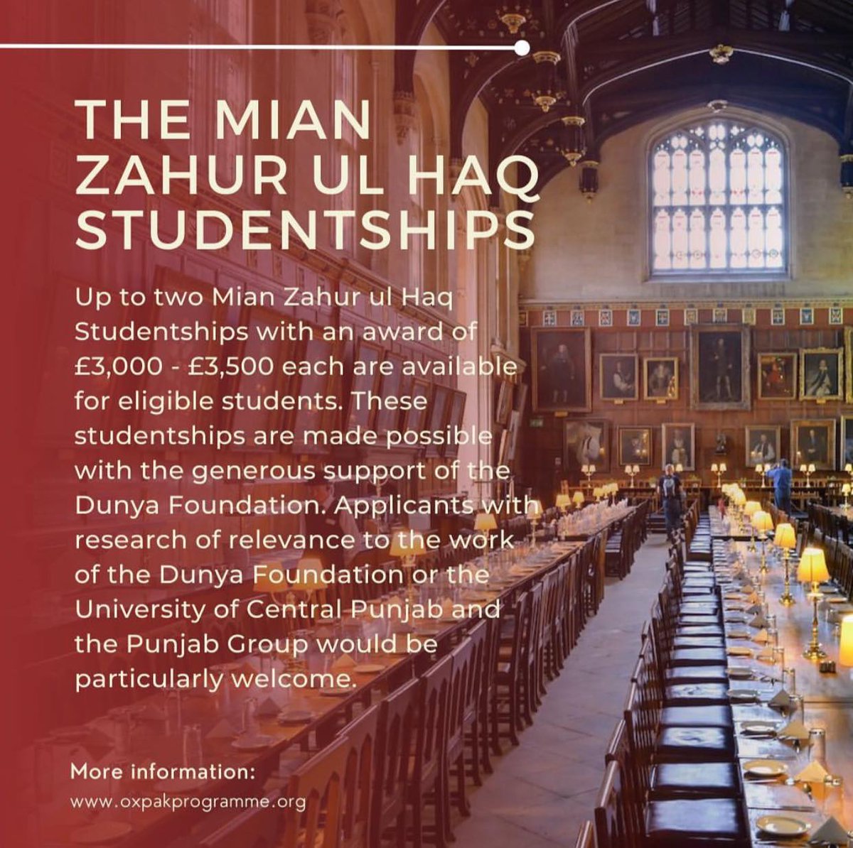 DunyaFoundation's tweet photo. Dunya Foundation is excited to partner with the Oxford Pakistan Programme and Lady Margaret Hall College at the University of Oxford to award scholarships to students in graduate programmes
#dunyafoundation #oxfordpakistanprogramme #oxfordpakistan #oxforduniversity #studentships https://t.co/3fLMREpwT0