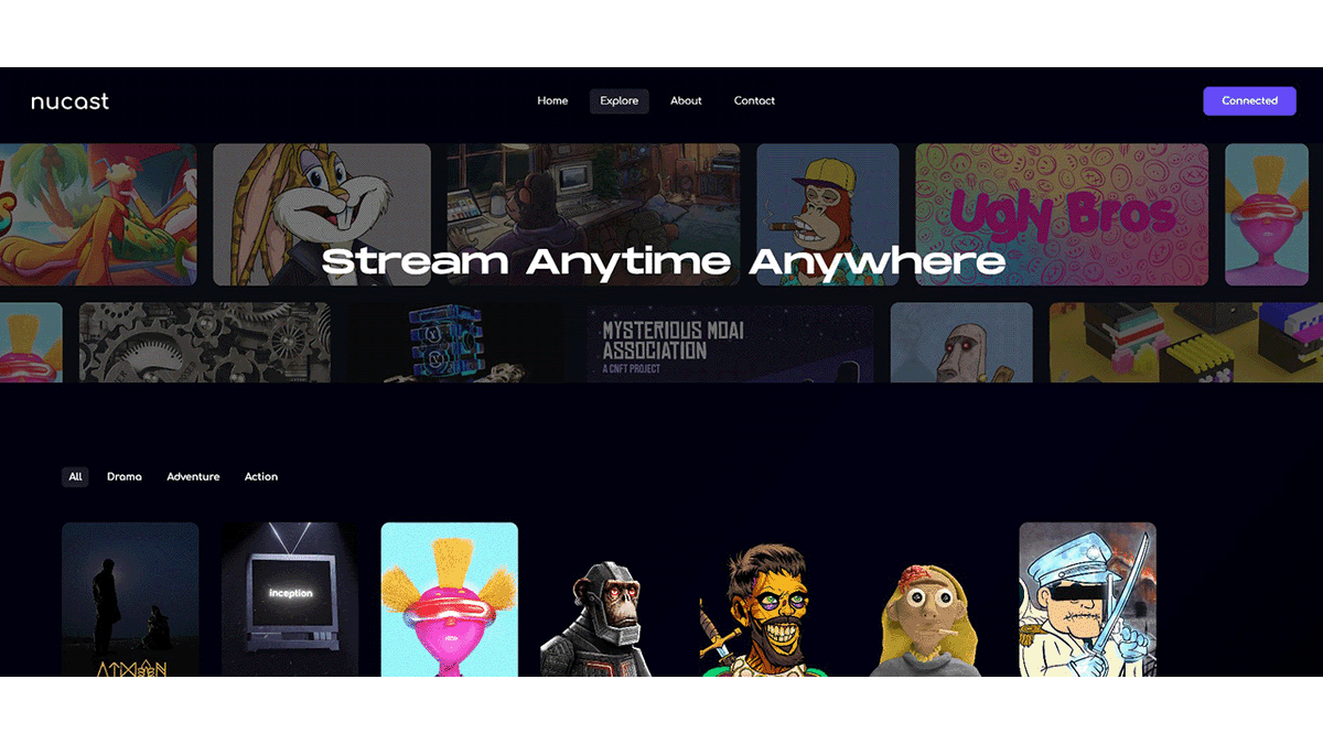 .<a href="/NucastIO/">Nucast.io</a> uses encrypted video bits that are stored on the blockchain. Upon user request for streaming, the bits assemble &amp; decrypt for the user to enjoy the content seamlessly. 

Want to learn more? Join our Twitter Space with the founder of <a href="/NucastIO/">Nucast.io</a>

➡️x.com/i/spaces/1mrGm…