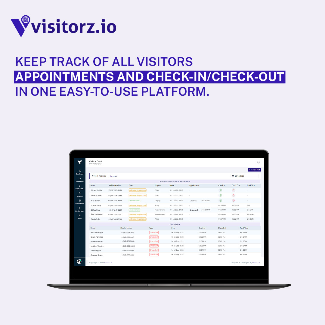 visitorz_io's tweet photo. Keeping visitor's records and streamlining your visitor experience with appointment scheduling and seamless check-in and check-out tracking is much easier than ever.
๐
Register here: https://t.co/ujIVDO0icp
#visitormanagementsoftware #visitorz https://t.co/07asuM36W4