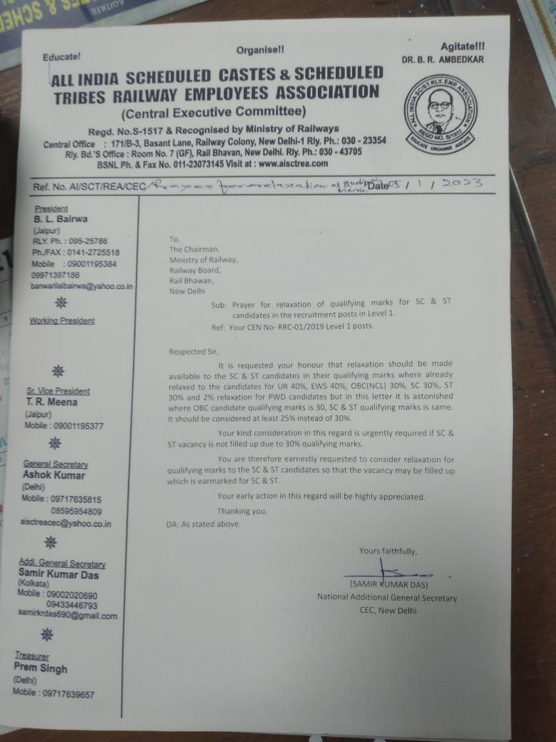 Amitpardhy's tweet photo. Decrease cutoff #RailwayNewBhartiDo https://t.co/PWenXmUsQl