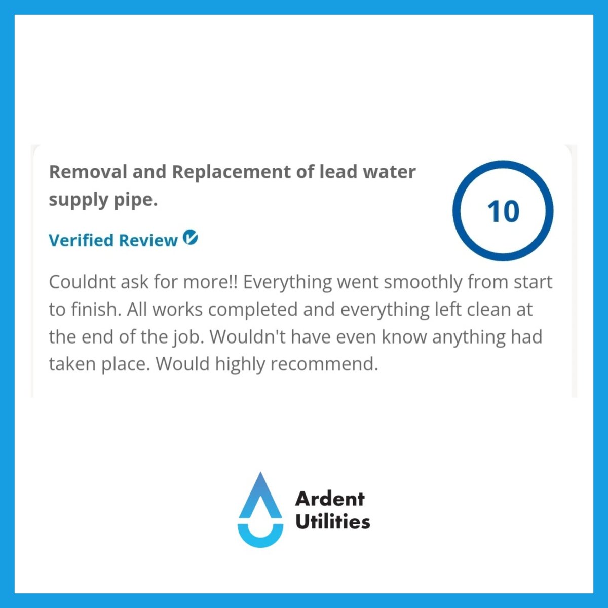 ArdentUtilities's tweet photo. Feedback Friday ππΌπ§
Contact us @ enquiries@ardentutilities.co.uk
#waterutilities #undergroundutilities #waterleakdetector #watermainreplacement #watermainrepair #moling #mdpe #leadwaterpipe #wirralwaterpipe #liverpoolwaterpipe #trenchlesstechnology https://t.co/87XpQw3iMY