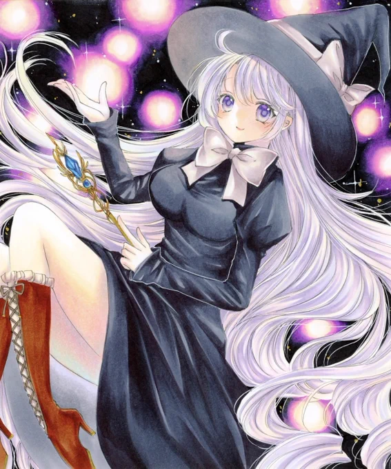 「魔女の戯れ」創作#コピック #イラスト 