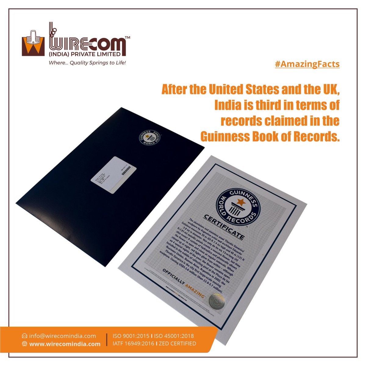 WirecomIndia's tweet photo. #India is home to many unique #Guinnessrecords and as many of them have found place in the list of Guinness Book of Record📚. We are proud to be listed as third in terms of unique records compared to the records of United States and UK.
#guinnessworldrecord #usa #bookofrecord https://t.co/2TblgBiBth
