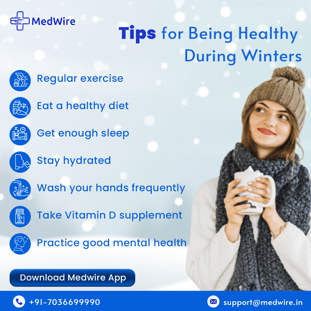 medwire's tweet photo. Winter #wellness is made easy with the #Medwire App! Get doctor consultations, access medical advice, and keep track of your #health from the comfort of your #home.

#healthyliving #winterwellness #medwireapp #healthcare #India #bloodtest #radiology #healthyhabits #Trending https://t.co/hmscE52IdC