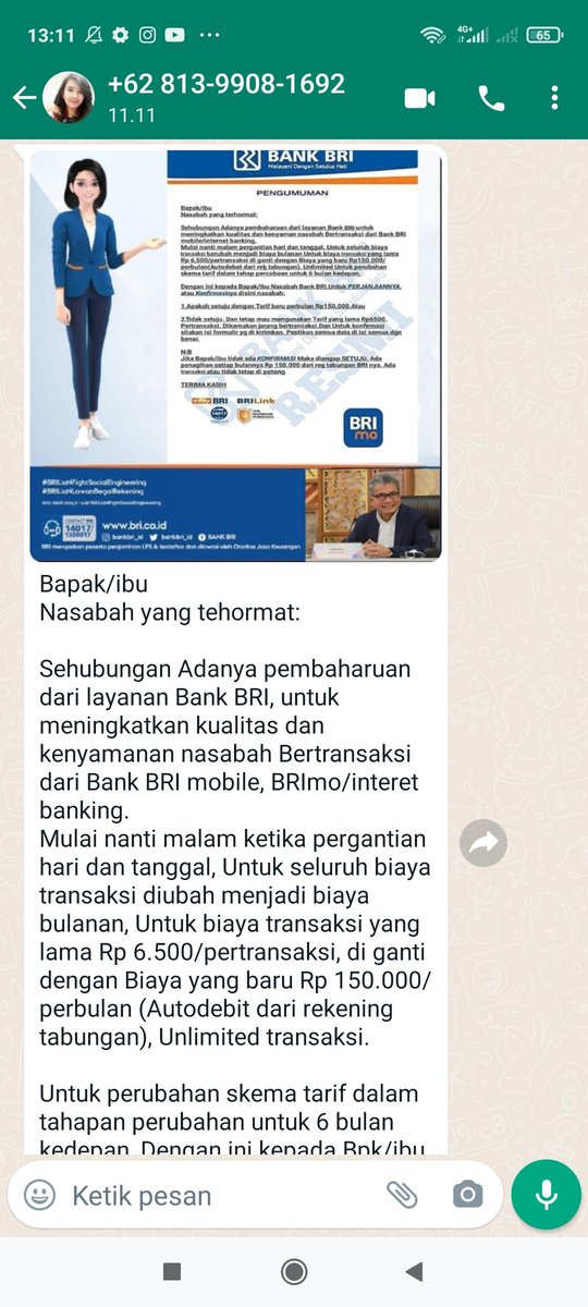 kangsurur's tweet photo. Ini benar dr @BANKBRI_ID ? https://t.co/nU6i0y6xby
