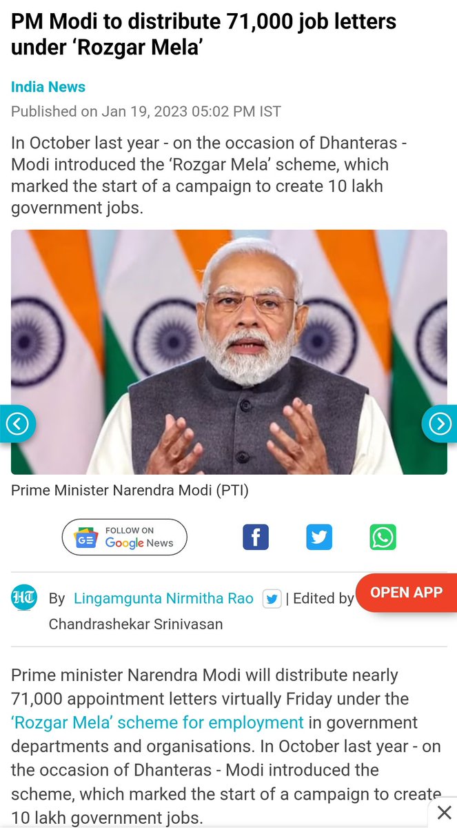 Nithin_kumar_nk's tweet photo. In #RozgarMela as u said 10 lakh New new recruitment. But the fact is ur giving appointment Letter for previously done recruitment. #RailwayNewBhartiDo @PMOIndia @AshwiniVaishnaw @DoPTGoI @StudyUmang https://t.co/3XAhCqFDM2