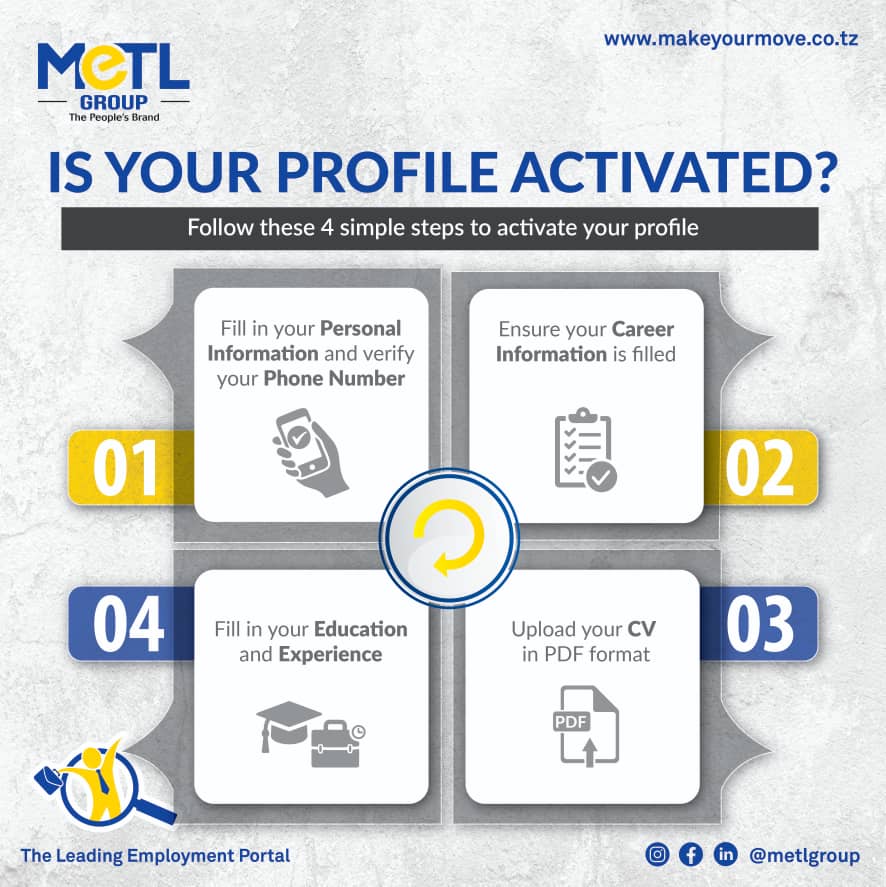 MeTL Group on Twitter "To activate your profile and make the best our