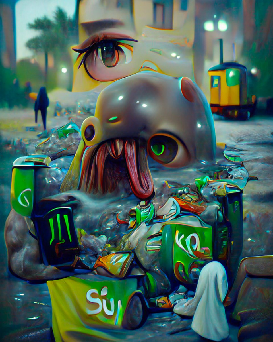Sushi Trash Monster. Tezos 1/1.

I gave in and paid for the blue check. Let's hope this gets me out of shadow ban. Let me know if you see this!

objkt.com/asset/KT1H3TU2…