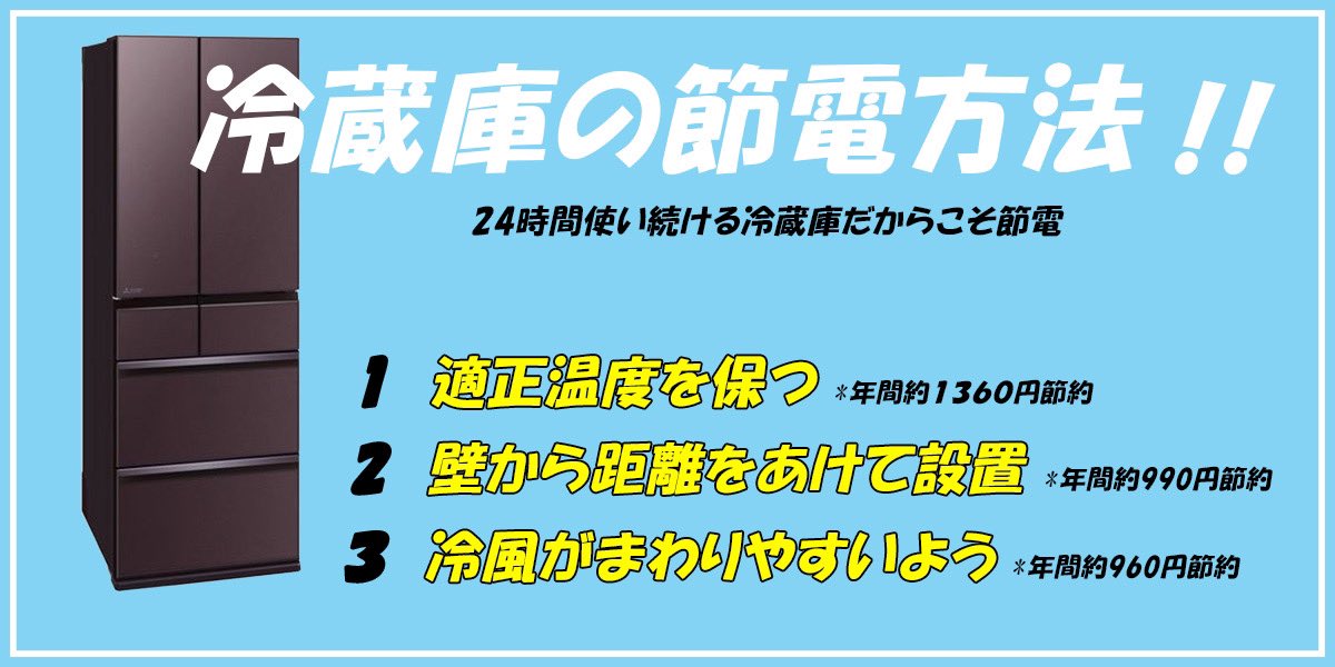 tantan_PR's tweet photo. 💡家電豆知識💡

冷蔵庫は一日中使う家電だからこそ節電を心がけましょう https://t.co/o8c8Ngti85