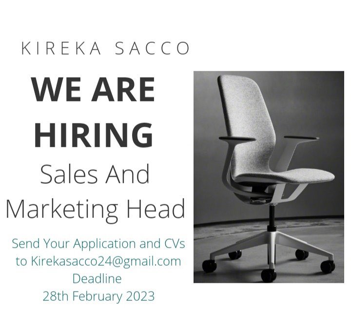 OdsRasheed's tweet photo. Hiring Alert ⚠️

📣WE'RE HIRING! We are growing our team and are looking for sales and Marketing officer. Please share!!

Interested!!!!
send your Cover letter and CV via Kirekasacco24@gmail.com
Apply Now.
Deadline
28th February, 2023.

Hiring Alert ⚠️ https://t.co/REC7nyaaNP