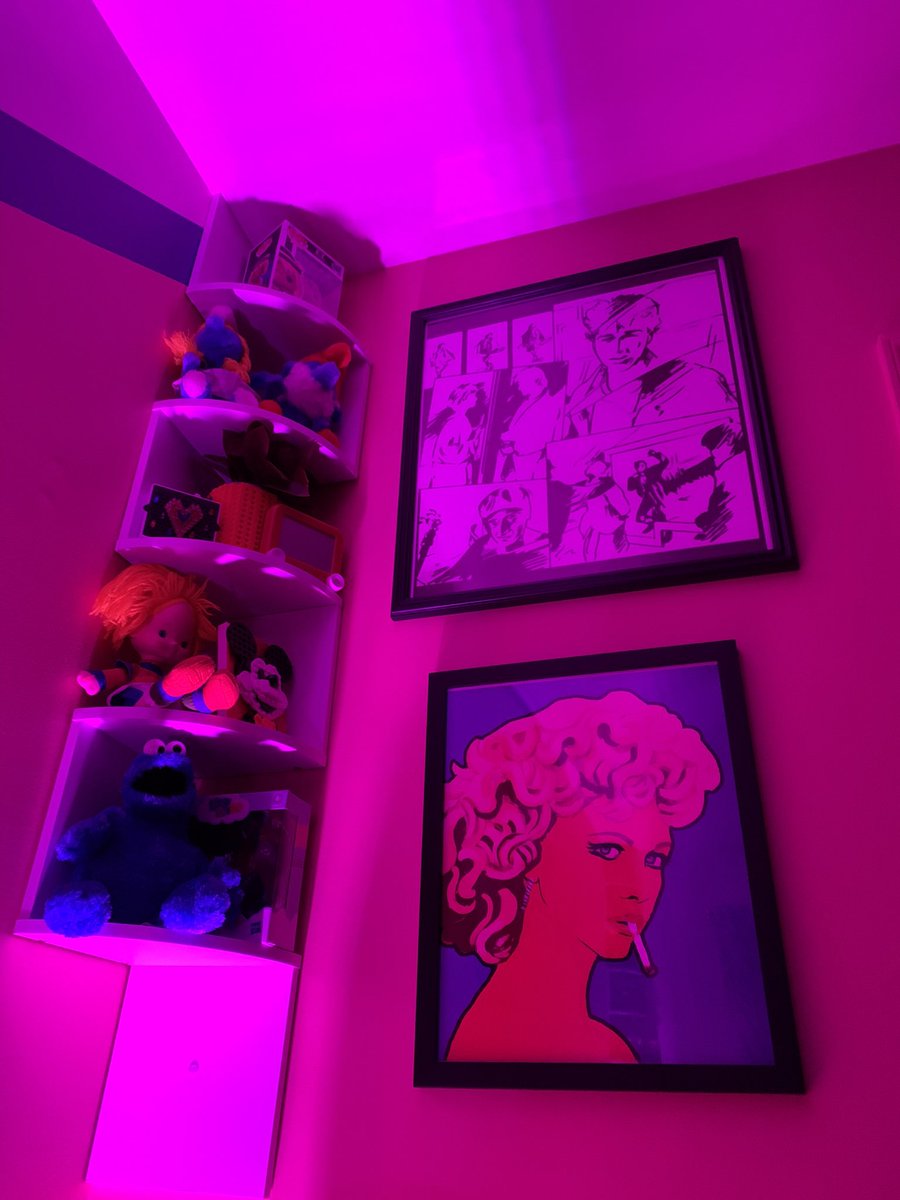 POV from my bed. My 80s bedroom is coming along. #80s #80svibe