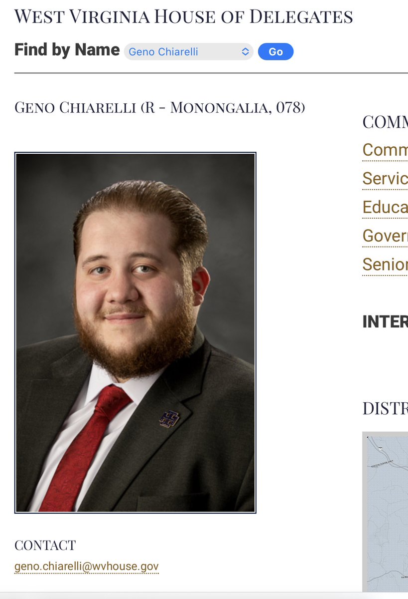 WilliamKyleVass's tweet photo. Delegate Geno Chiarelli (R-Monongalia) is so proud of his involvement in the New Columbia Movement that he chose to display their insignia in his legislative photo. https://t.co/6fNOVF9ySi