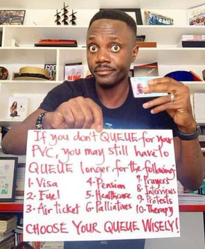 chuddyOzil's tweet photo. Faith without PVC is dead.
You don go collect your PVC?
Oya rush today go Collect am. Use am vote Wisely.
Vote Peter Obi.
#GoCollectYourPVC https://t.co/zVZ1lDnuqP