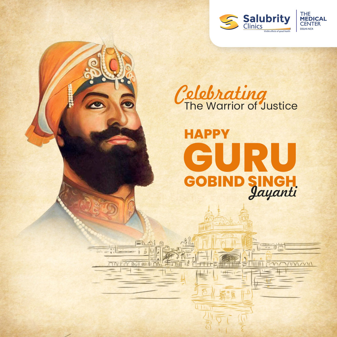 SalubrityC's tweet photo. The triumph will be yours if you are resolute. Happy #GuruGobindSinghJayanti, everyone! May all of your worries and sorrows be solved by the grace of #GuruGobindSingh Ji.

#SalubrityClinics #Healthcare #MultispecialityClinics #GuruPurab #Delhi #HappyGuruGobindSinghJayanti https://t.co/MYl6DMuHOD