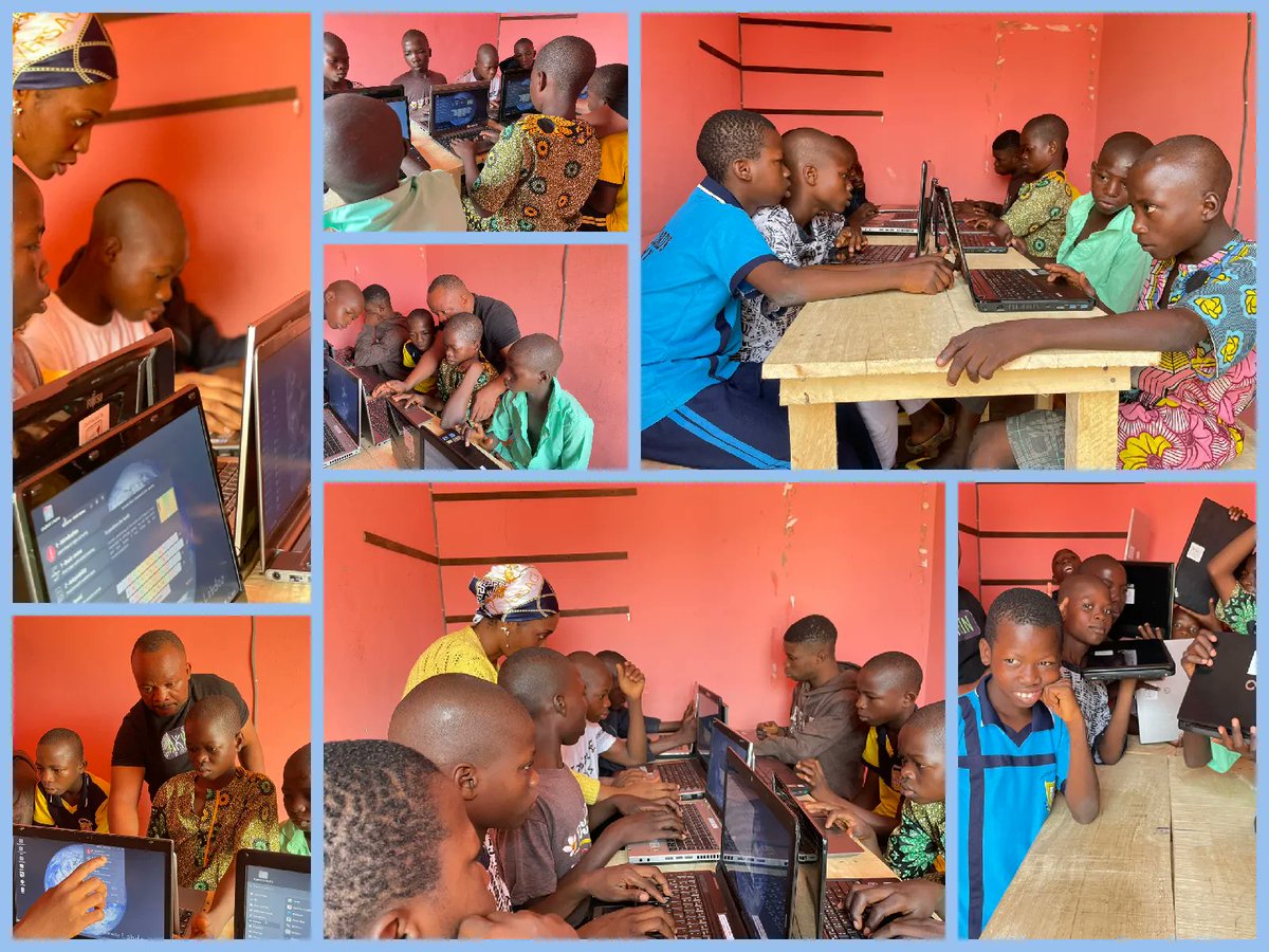 labdoo_D's tweet photo. Labdoo-Laptops haben die SAVE THE STREET CHILD foundation in Nigeria erreicht.
Die Straßenkinder sitzen das erste Mal vor einem Laptop und bekommen eine erste Einweisung.
https://t.co/Q08zm1UfNJ
#labdoo #nigeria #streetkids #strassenkinder #projekt #bildung #nachhaltig https://t.co/qGYDUBt0ho